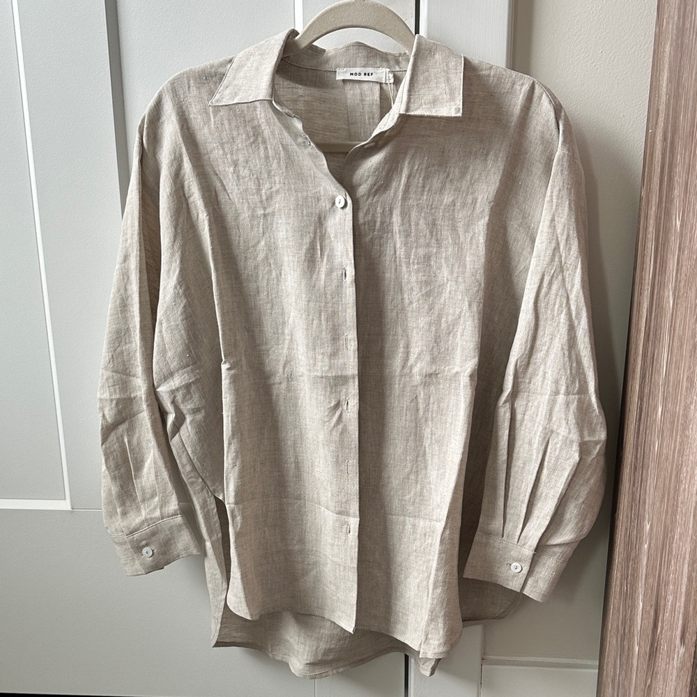 Linen Button Down NWT